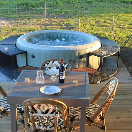 Roulotte De Charme Avec Jacuzzi Prive Lyxtält *