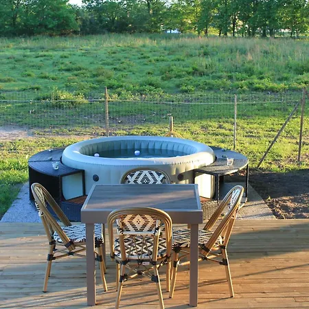 Lyxtält Roulotte De Charme Avec Jacuzzi Prive